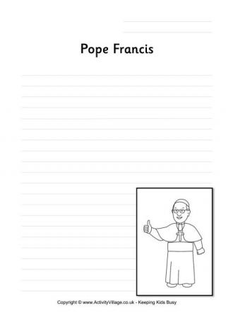 Pope Francis Writing Page