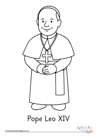 Pope Leo Colouring Page