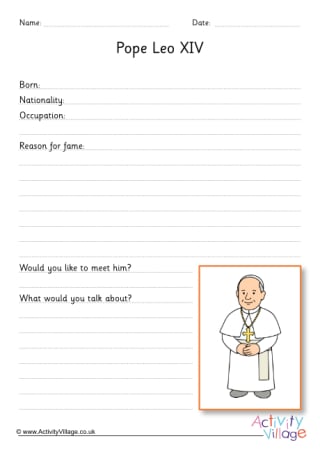 Pope Leo Fact Finding Worksheet