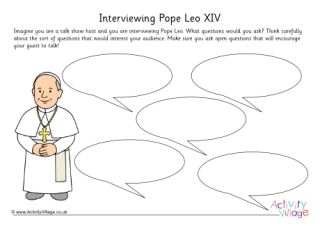 Pope Leo interview worksheet