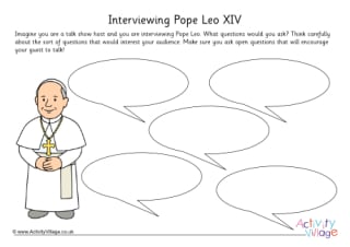 Pope Leo interview worksheet