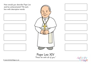 Pope Leo Words Worksheet