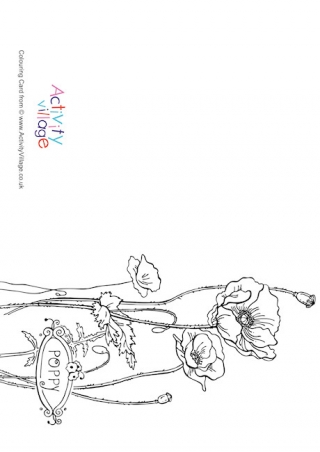 Poppy Colouring Card