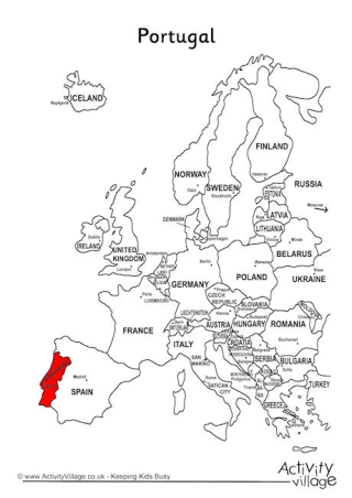 Portugal On Map Of Europe