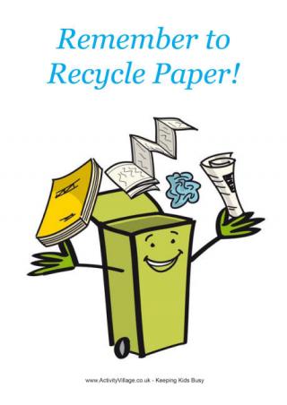 Poster - Remember to Recycle Paper!