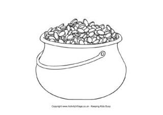 Pot of gold colouring page 2