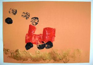 Potato Print Tractor