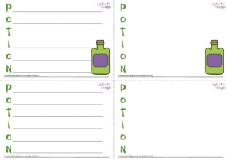 Potion Acrostic Poem Printable