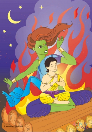 Prahlad and Holika Poster