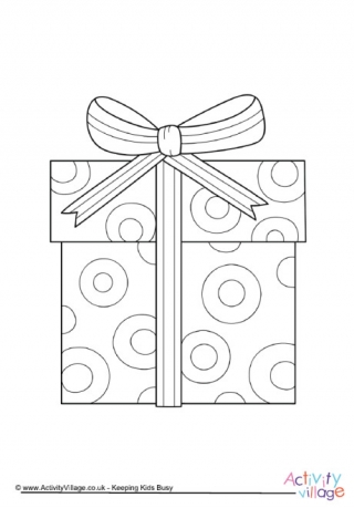 Present Colouring Page
