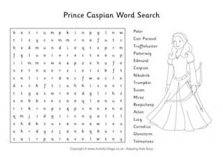 Prince Caspian Word Search