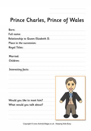 Prince Charles Worksheet