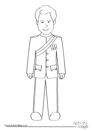 Prince Harry Colouring Page 3