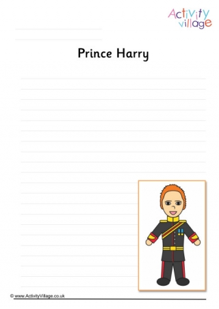 Prince Harry Writing Page
