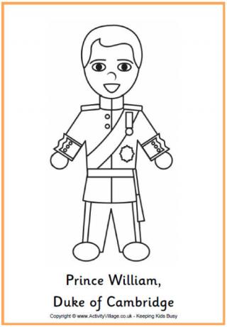 Prince William Colouring Page