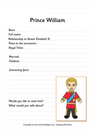 Prince William Worksheet