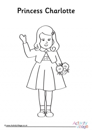 Princess Charlotte Colouring Page