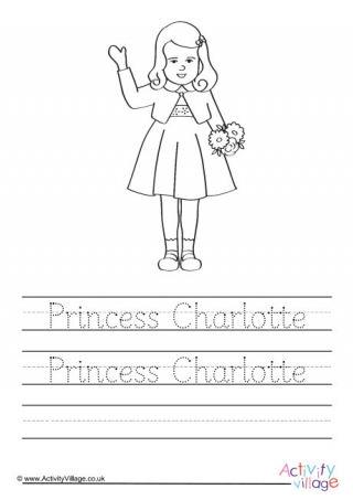 Princess Charlotte Handwriting Worksheet