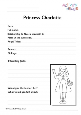 Princess Charlotte Worksheet