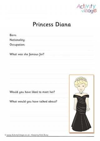 Princess Diana Worksheet