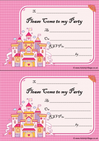 Princess Party Invitations