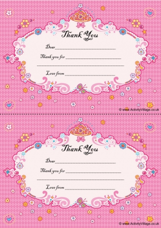 Princess Thank You Notes