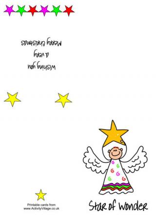 Printable Christmas Card - Star of Wonder