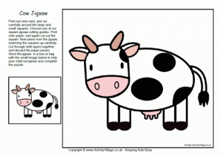 Printable Jigsaw - Cow