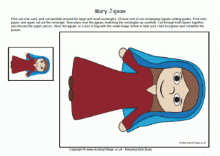 Mary Printable Jigsaw