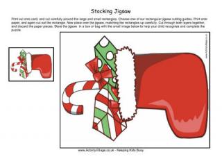 Christmas Stocking Printable Jigsaw