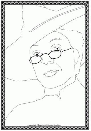 Professor McGonagall Colouring Page