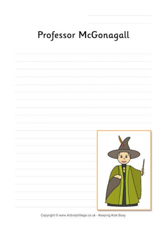 Professor McGonagall Writing Page
