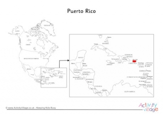 Puerto Rico On Map Of North America