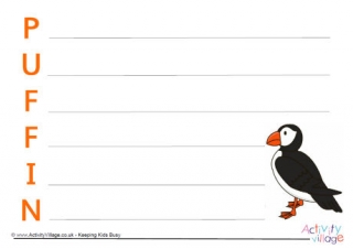Puffin Acrostic Poem Printable