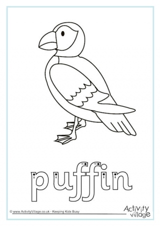 Puffin Finger Tracing