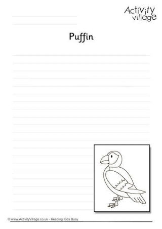 Puffin Writing Page