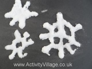Puffy Paint Snowflakes