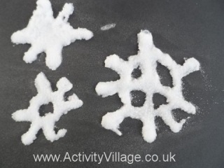 Puffy Paint Snowflakes