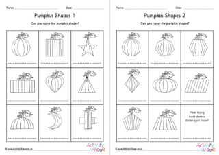 Pumpkin 2d shapes fill in the blanks 3