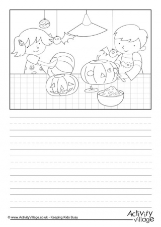 Pumpkin Carving Story Paper 2