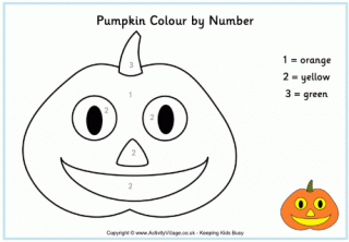 Pumpkin Colour by Number