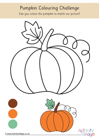 Pumpkin Colouring Challenge