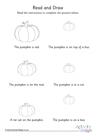 Pumpkin CVC Read And Draw