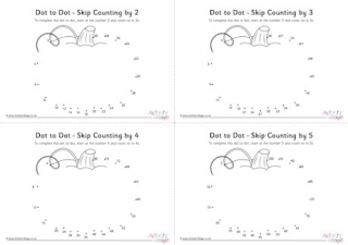 Pumpkin dot to dot skip counting