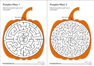 Pumpkin Mazes Pack of 3