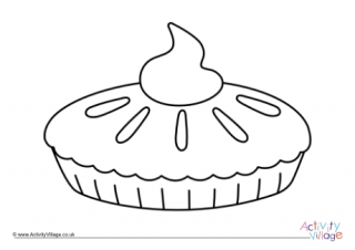 Pumpkin Pie Colouring Page