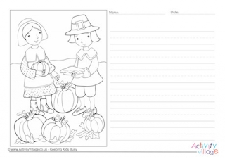 Pumpkin Pie Story Paper
