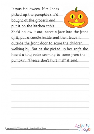 Pumpkin Surprise Story Starter