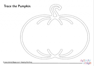 Pumpkin Tracing Page