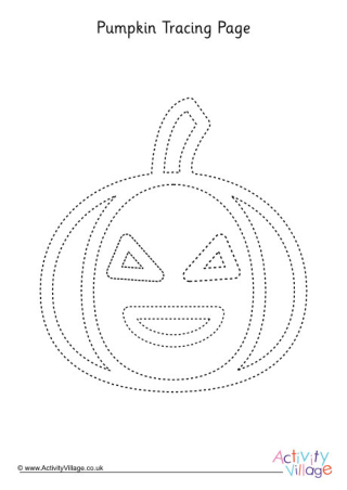 Pumpkin Tracing Page 